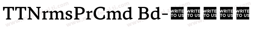 TTNrmsPrCmd Bd字体转换